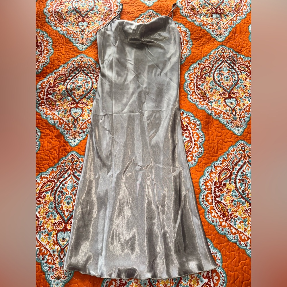 Fashionable Silver Evening Dress🩶